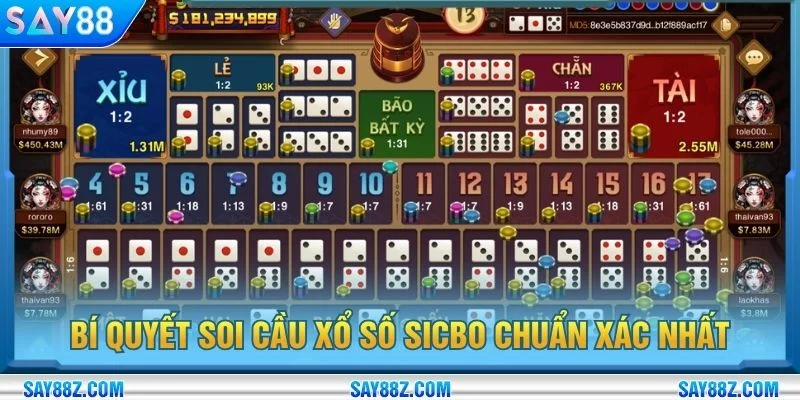 Bí quyết soi cầu xổ số sicbo chuẩn xác nhất