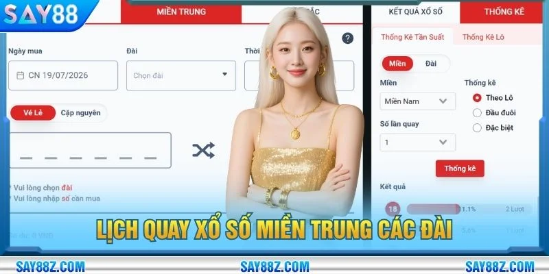 Lịch quay xổ số miền Trung các đài