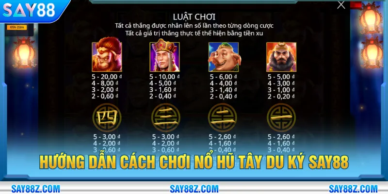 Nắm rõ cách chơi Tây Du Ký SAY88 khi mới bắt đầu cược
