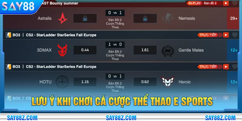 Những điều cần lưu ý khi tham gia thể thao e sports