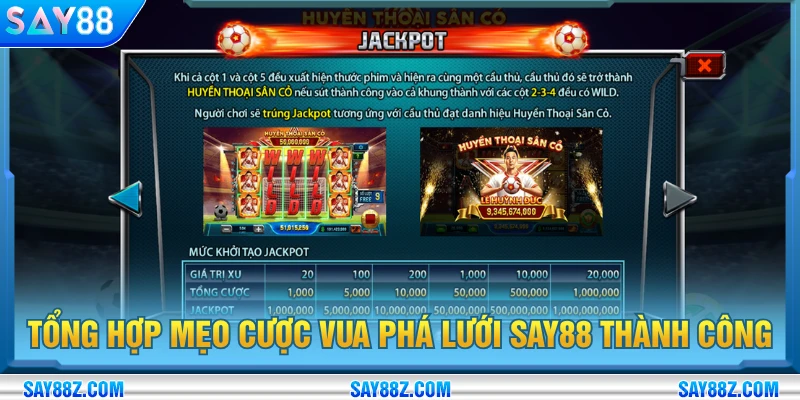 Tổng hợp mẹo cược Vua Phá Lưới SAY88 thành công